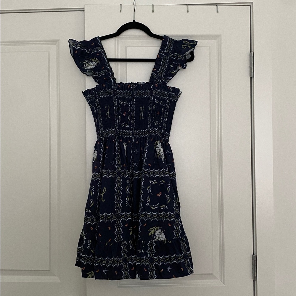 The Elizabeth Nap Dress - Navy Floral Patchwork
